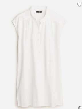 J.Crew Lightweight White Tunic Dress Cap Sleeve Size XXL Summer Beach Vacation